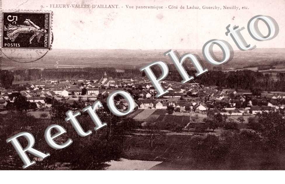 Fleury-Vallee-d'Aillant, Vue Panoramique, Cote de Laduz, Guerchy, Neuilly