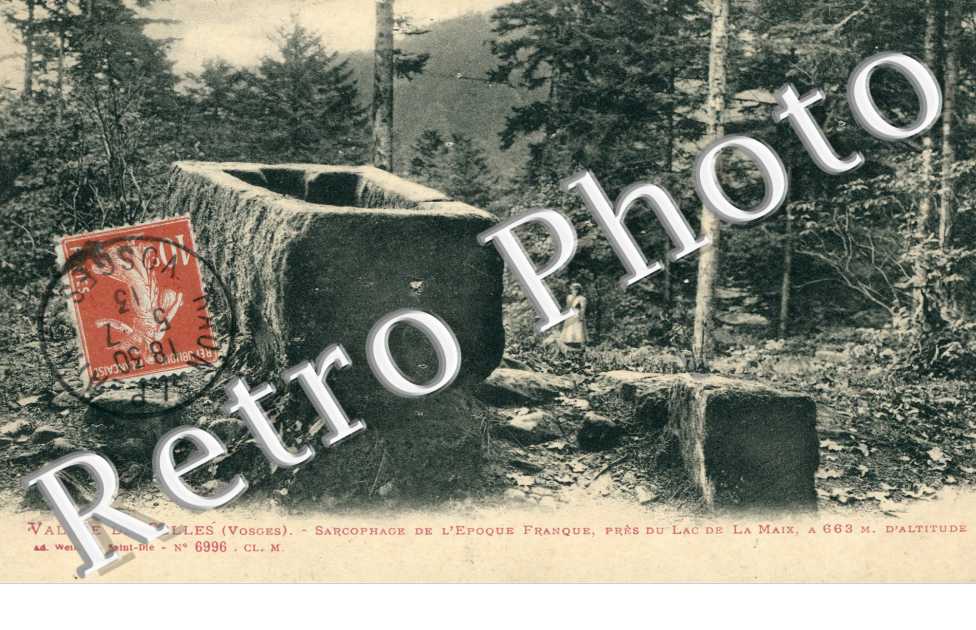 Vallee de Celles, Sarcophage de l'Epoque Franque pres du Lac de la Maix