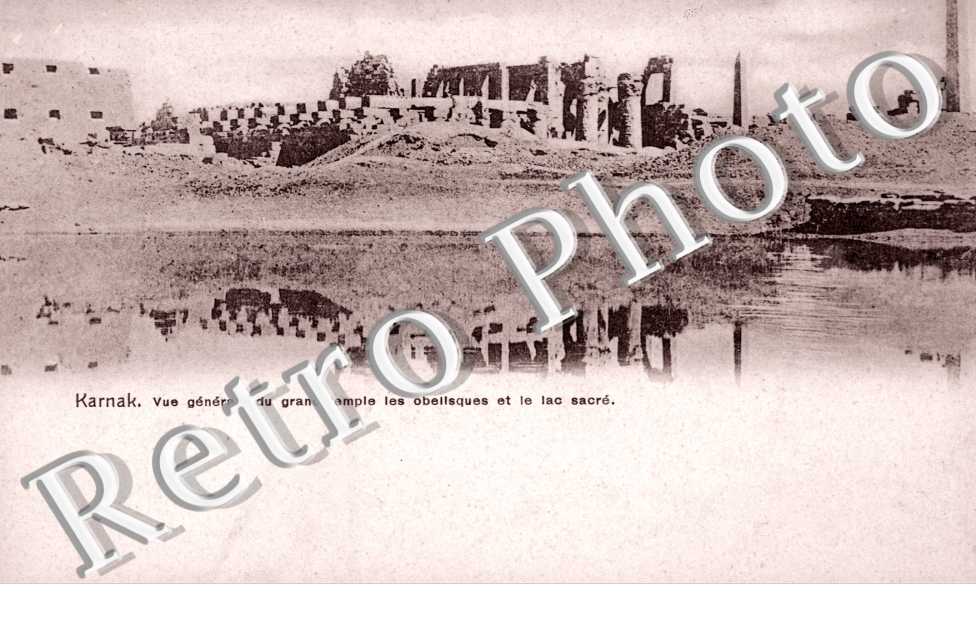 Vue Generale du Grand Temple les obelisques et le Lac sacre