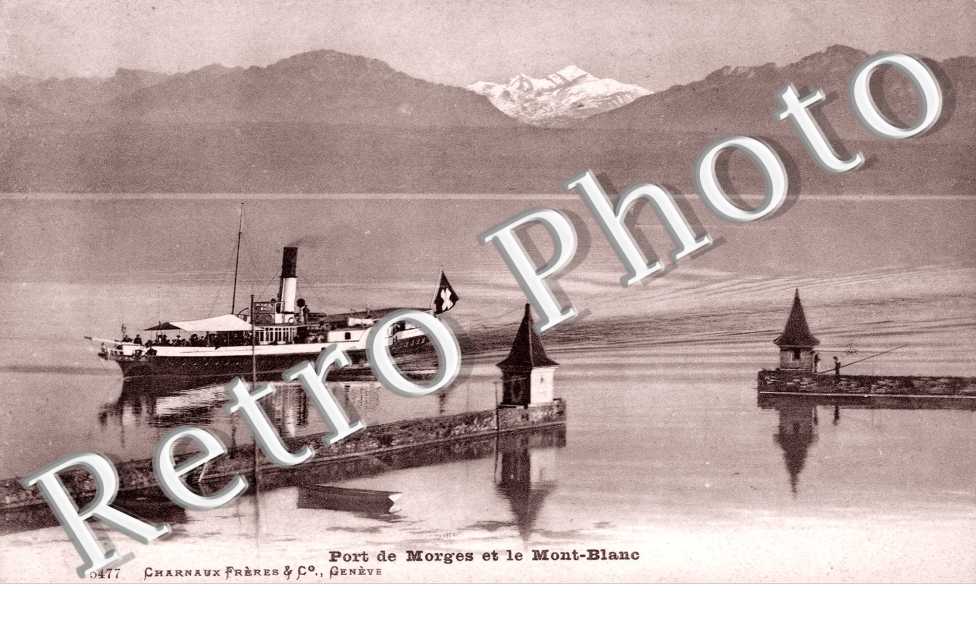 Port de Morges et le Mont Blanc. Porto di Morges e Mont Blanc