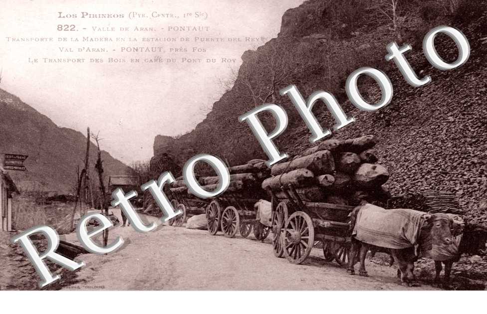 Valle de Aran, Transporte de la Madera en la estacion de Puente del Rey