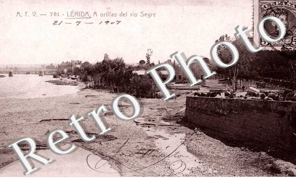 a orillas del rio Segre