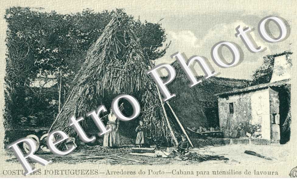 Costumes Portuguezes, Arredores do Porto, Cabana para utensilios de lavoura