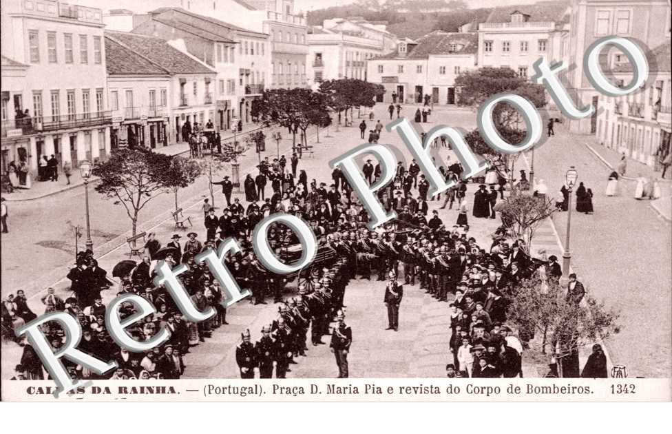 Praca D. Maria Pia e revista do Corpo de Bombeiros