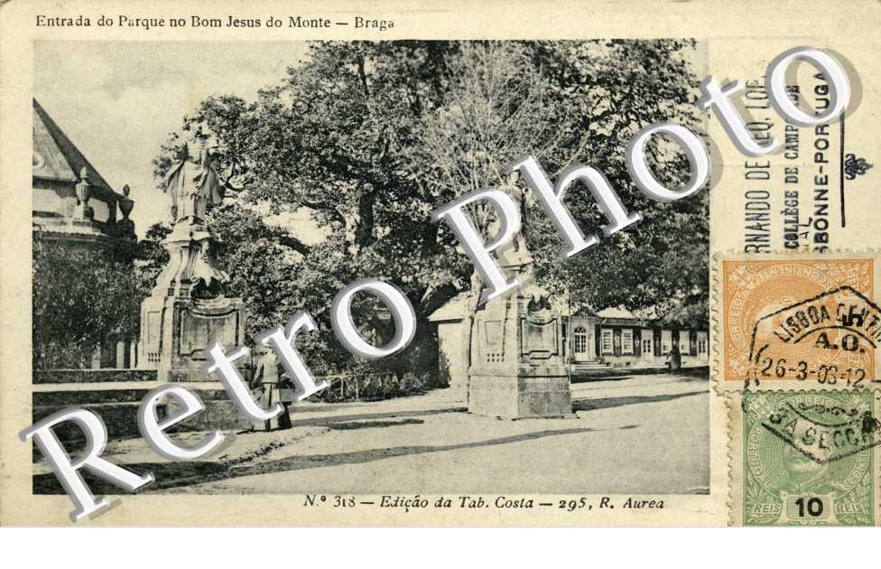 entrada do parque no bom Jesus do monte  -  Braga