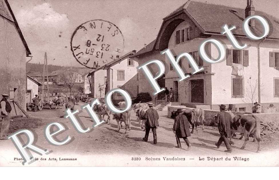 Scenes Vaudoises, le Depart du Village