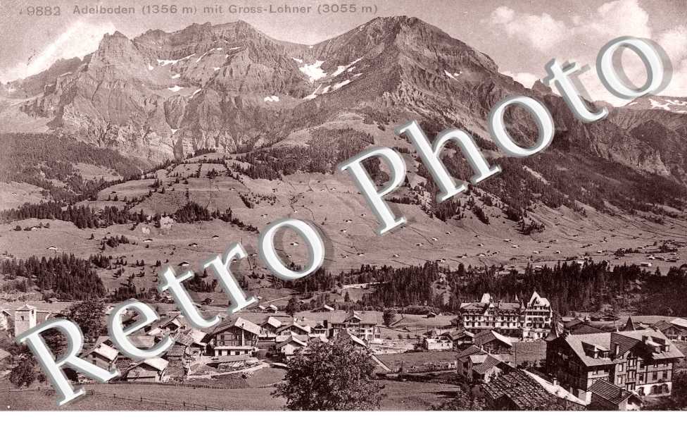 Adelboden (1356 metres) mit Gross-Lohner (3055 metres)