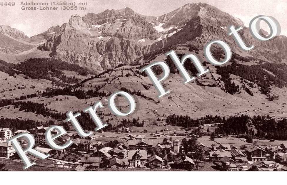 Adelboden (1356 metres) mit Gross-Lohner (3055 metres)