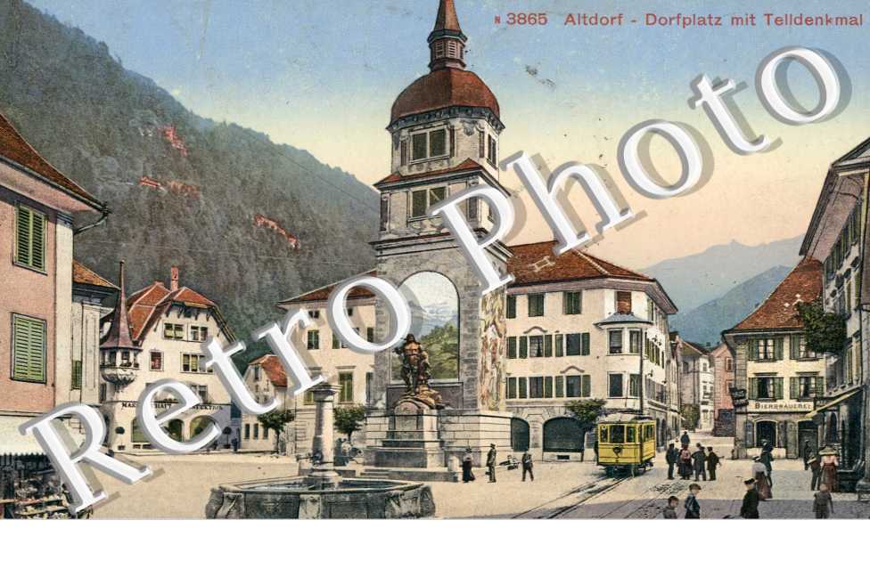 Dorfplatz mit Telldenkmal