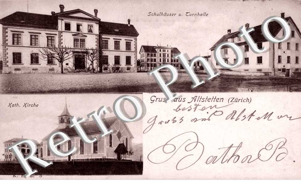 Kathol. Kirche Schulhauser u. Turnhalle