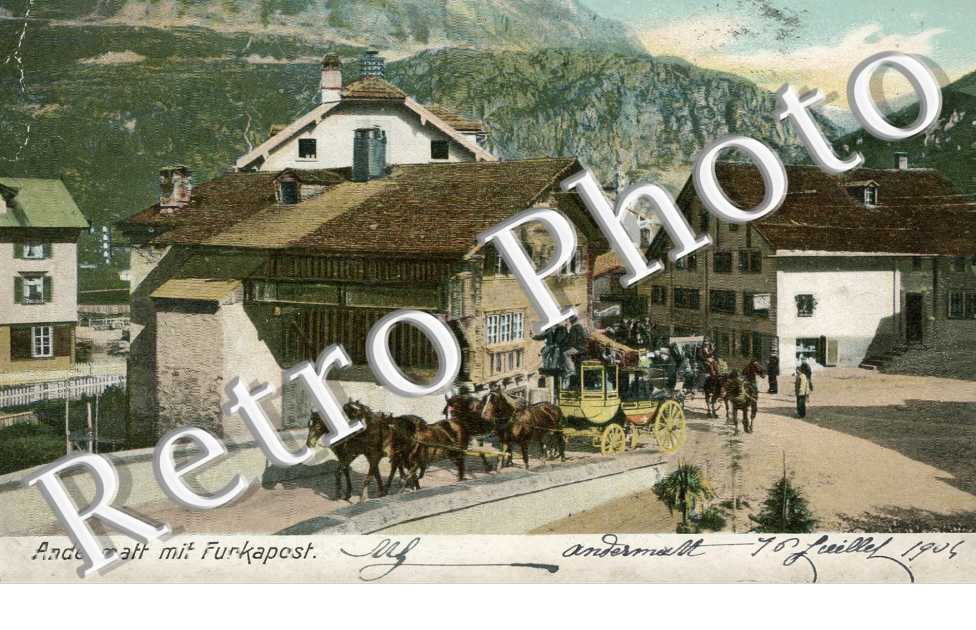 Andermatt mit Furkapost