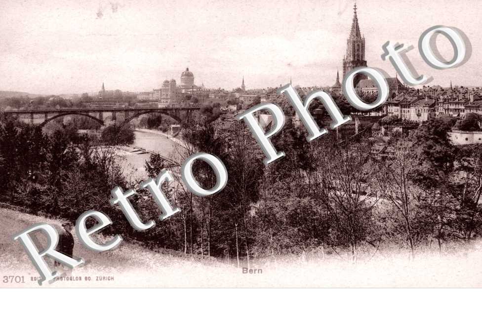 Aare und Kirchenfeldbrucke, Le pont sur le terrain de l'eglise