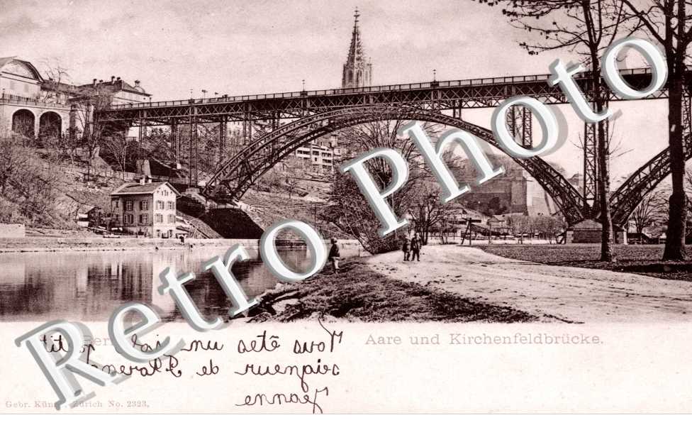 Aare und Kirchenfeldbrucke, Le pont sur le terrain de l'eglise