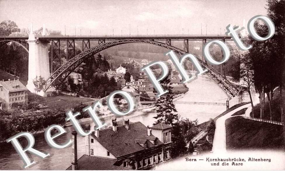 Die Kirchenfeldbrucke, Altenberg. Le pont sur le terrain de l'eglise, Altenberg