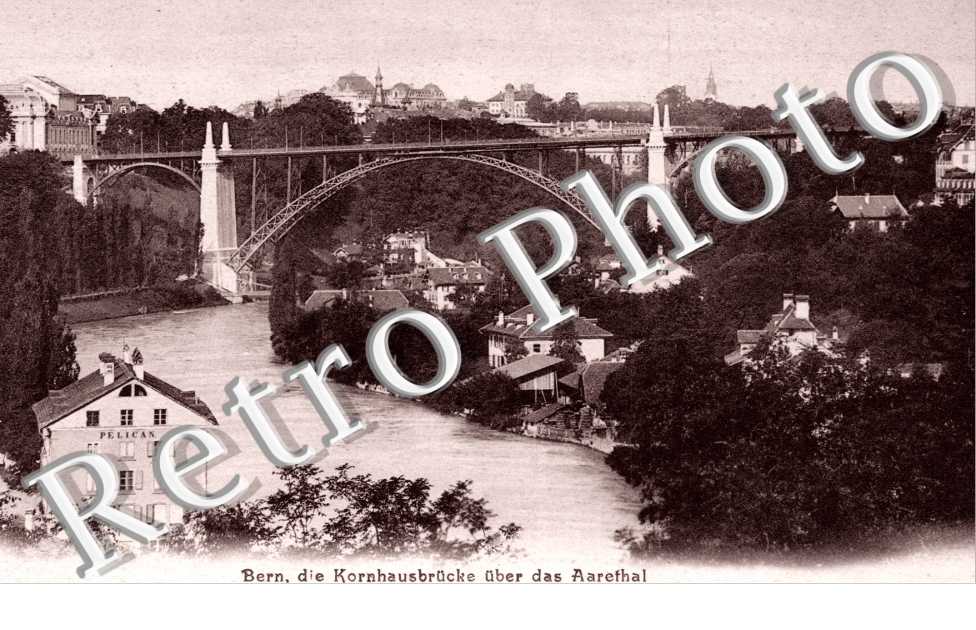 Bern, die Kornhausbrucke uber das Aarethal le pont Kornhaus sur l'Aarethal