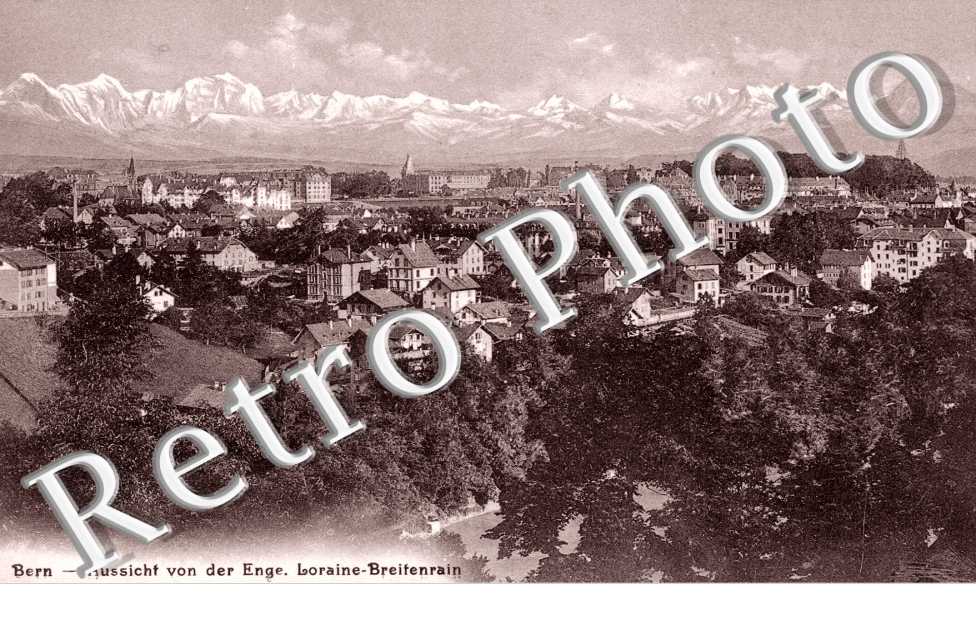 Aussicht von der Enge. Lorraine-Breitenrain Vue de l'etroit. Lorraine-Breitenrain