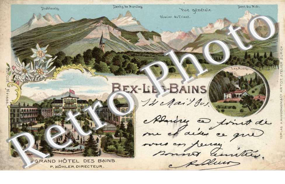 Carte souvenir - Grand hotel des bains