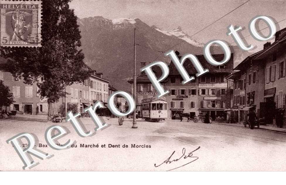Place du marche et dent de Morcles