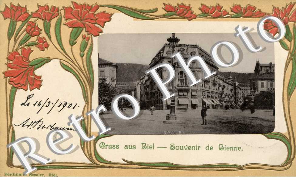 carte souvenir de Bienne - gruss aus Biel