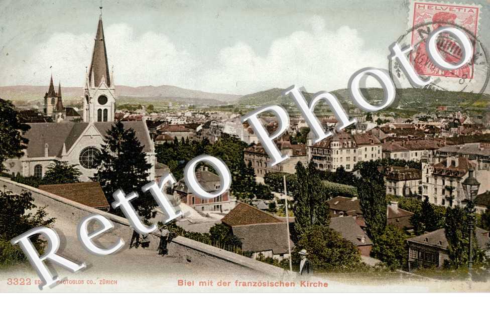 Biel mit der franzosischn Kirche