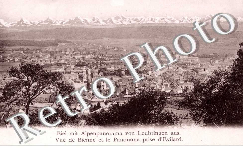 Biel - Vue et panorama pris d'Evilard