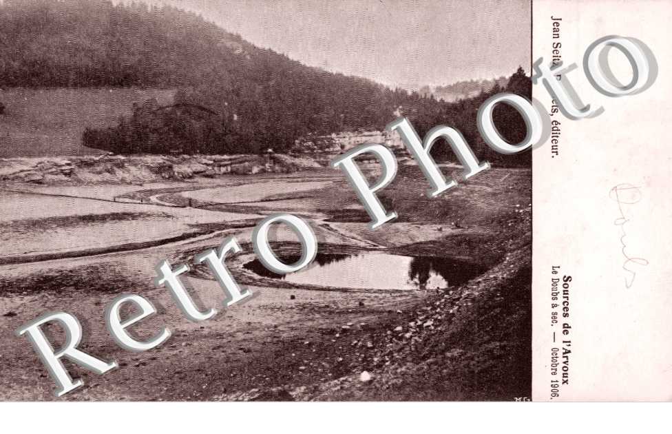 Sources de l'Arvoux Le Doubs à sec - Octobre 1906