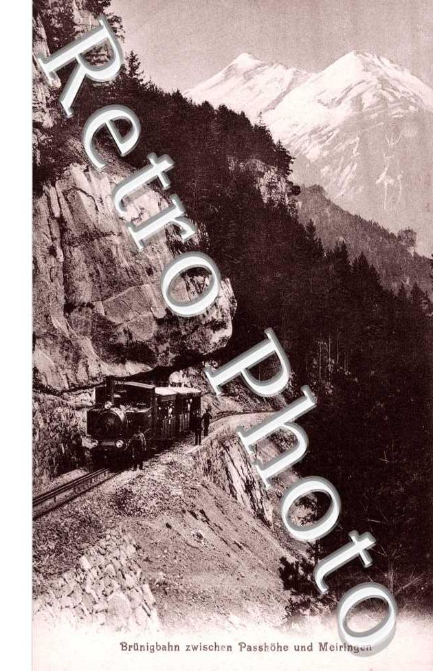 Brünigbahn zwischen Passhöhe und Meiringen