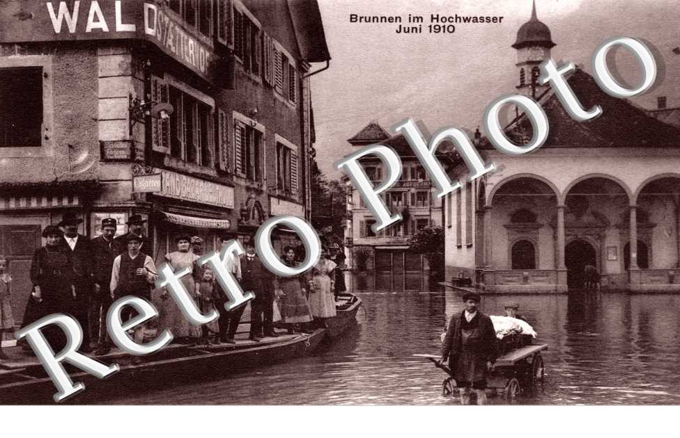 Brunnen im Hochwasser - juni 1910