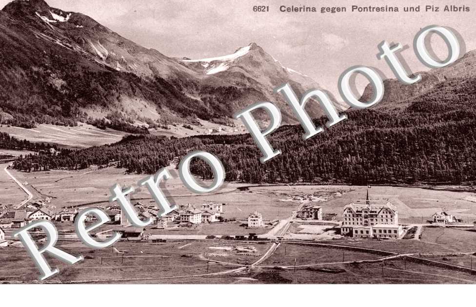 Celerina gegen Pontresina und Piz Albris