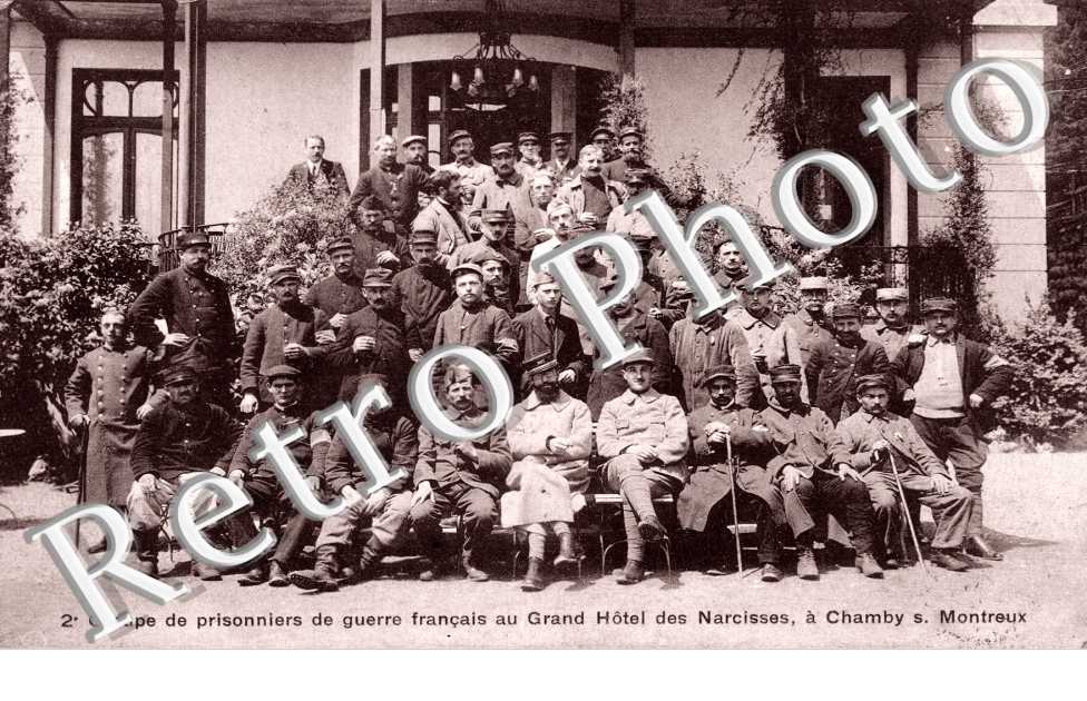 Deuxieme groupe de prisonniers de guerre francais au Grand Hotel des Narcisses