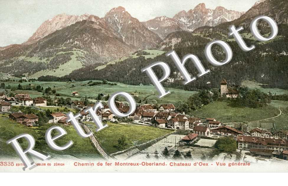 Chemin de Fer Montreux-Oberland, Chateau d'Oex, Vue Generale