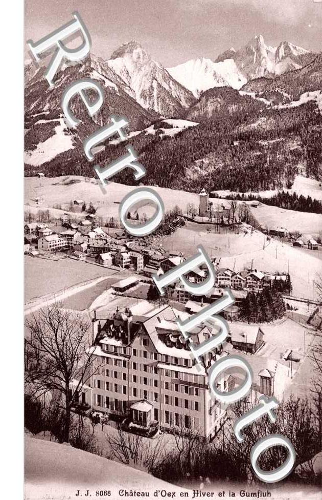 le Chalet d'Oex en hiver et la Gumfluh