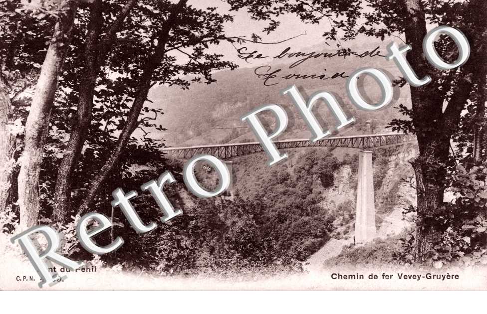 Pont du Fenil Chemin de fer Vevey-Gruyere