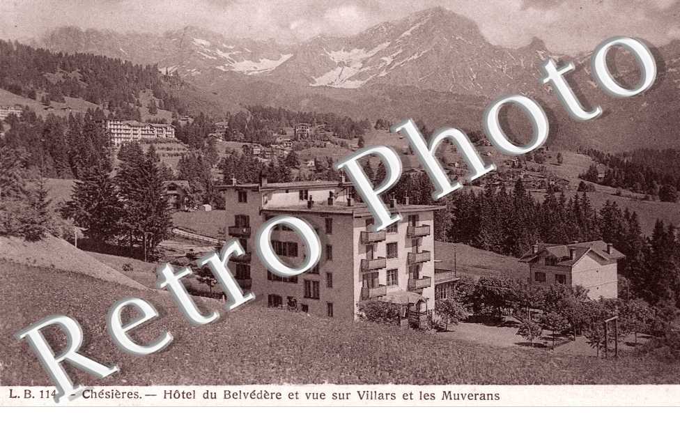 Hotel du Belvedere et Vue sur Villars et les Muverans