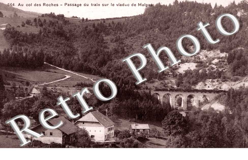 Passage du train sur le viaduc de Malpas