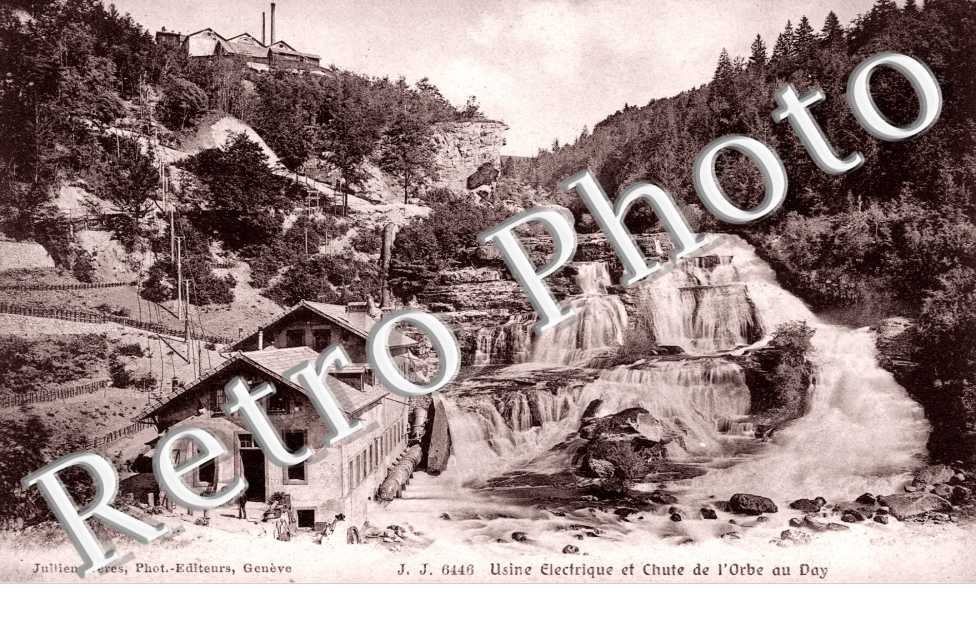 Usine Electrique et Chute de l'Orbe au Day
