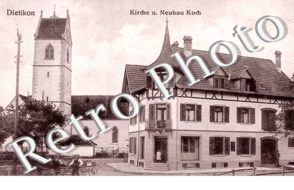 Kirche und Neubau Koch