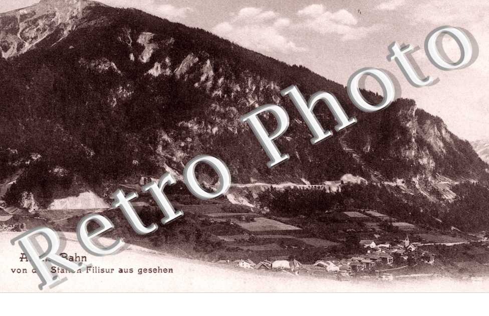 Albula-Bahn von der Filisur aus gesehen