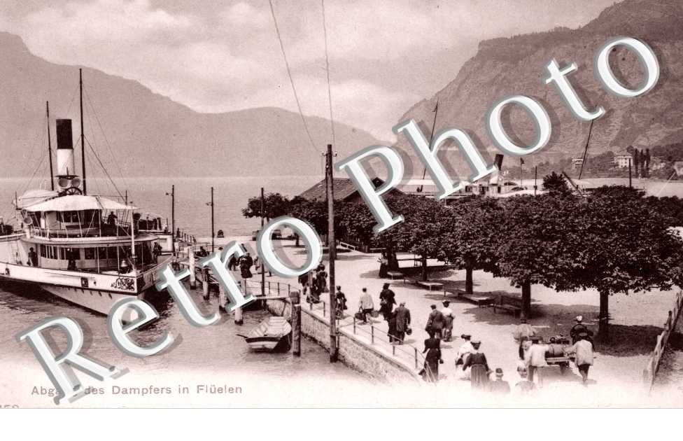 Abgang des Dampfers in Fluelen