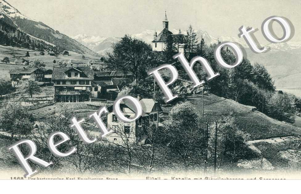 Kapelle mit Giswilerbergen und Sarnersee