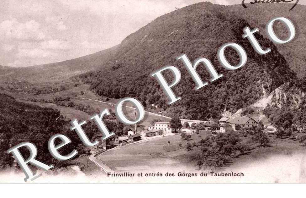 Frinvillier et Entree des Gorges du Taubenloch