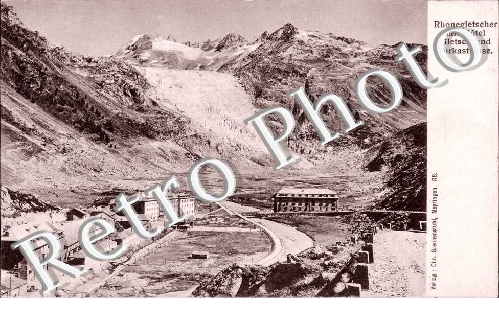 Rhonegletscher mit Hotel Gletsch