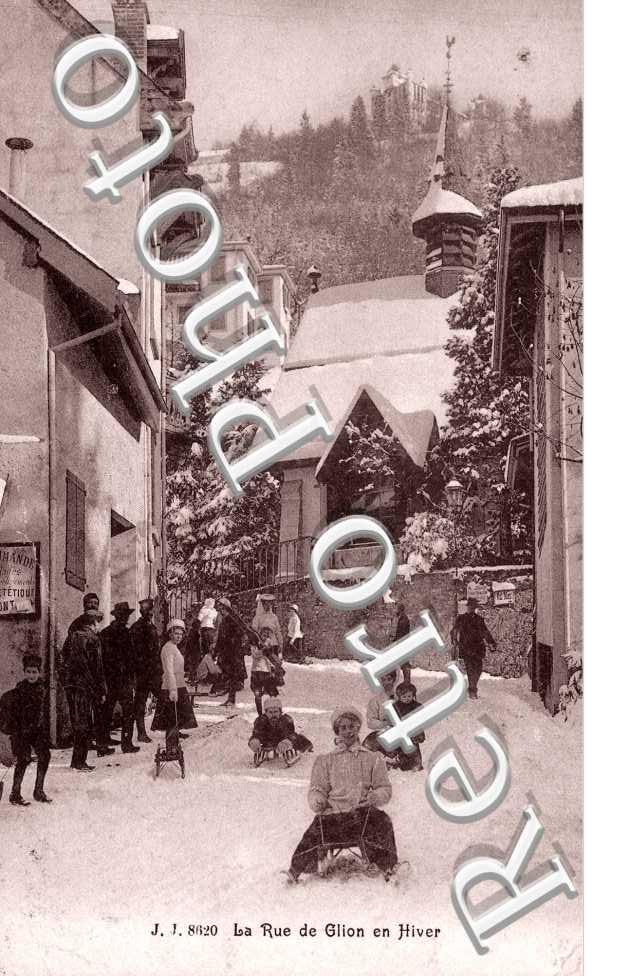 la Rue de Glion en Hiver