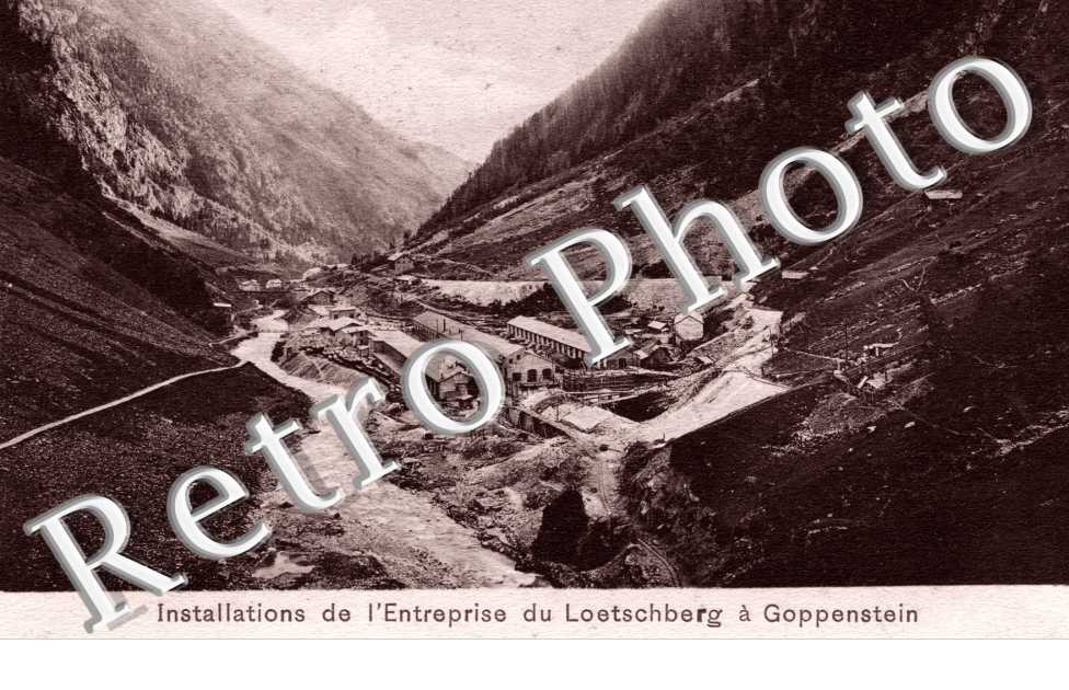 Installations de l'entreprise du Loetschberg a Goppenstein
