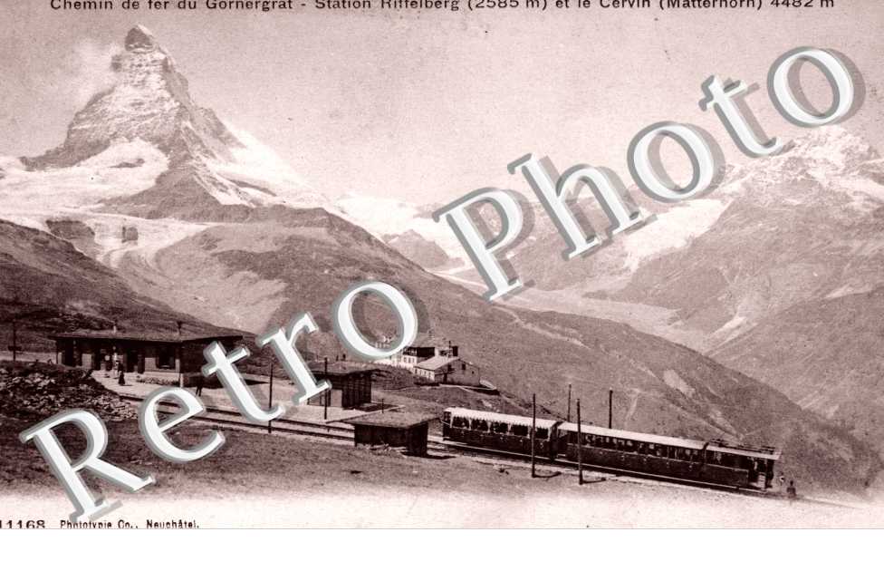 Chemin de fer - station Riffelberg et le Cervin