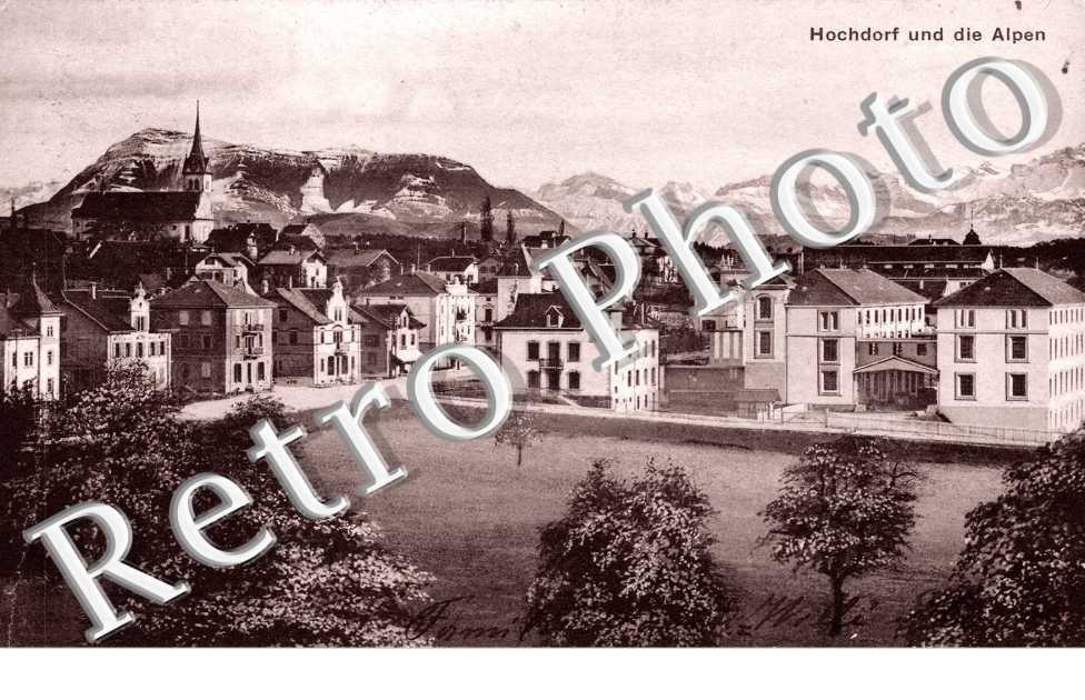 Hochdorf und die Alpen