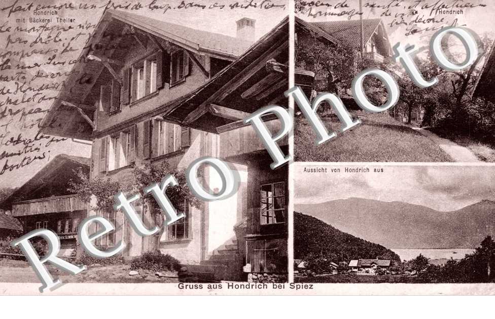 Aussicht von Hondrich aus, Hondrich mit Backerei Theiler