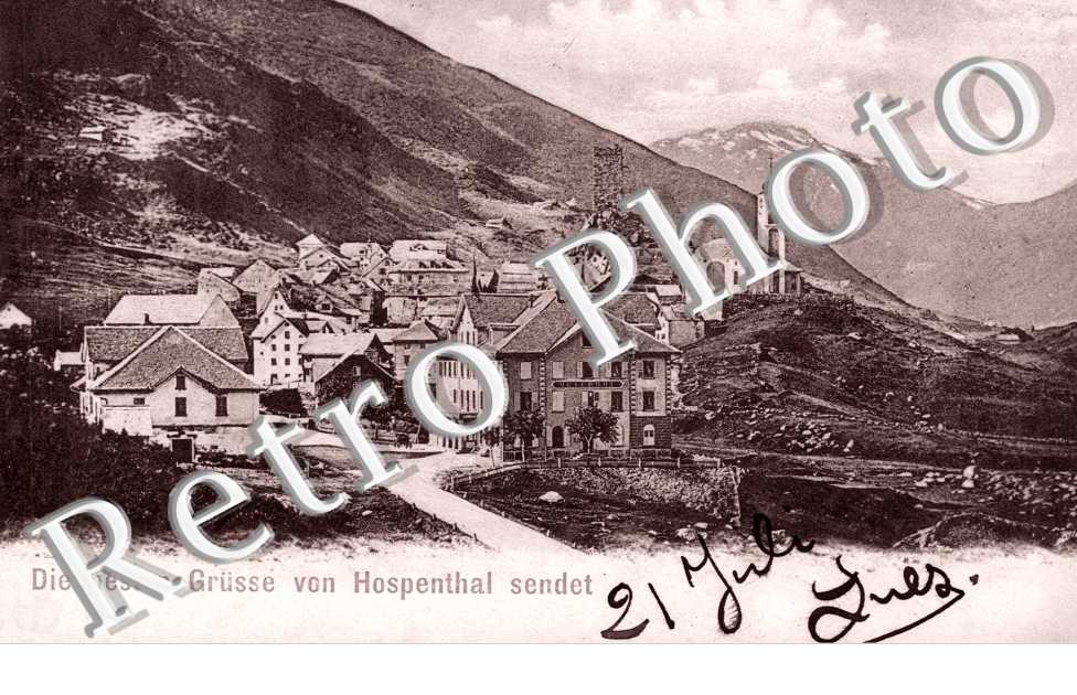 Die besten Grusse von Hospenthal sendet