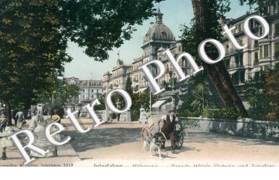 Hoheweg. Grand Hotels Victoria und Jungfrau.  Le chemin de la hauteur