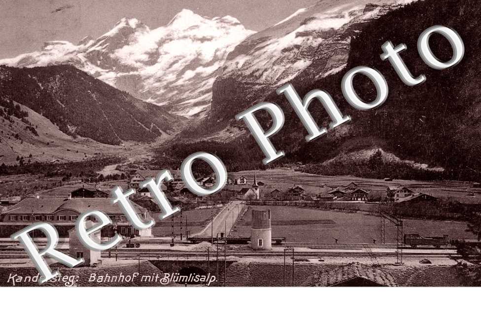 Bahnhof mit Blumlisalp